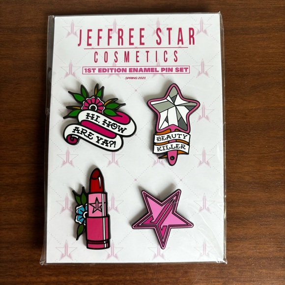 Jeffree Star Cosmetics Spring 2021 First Edition 4pc Enamel Pin Set New - Picture 1 of 4